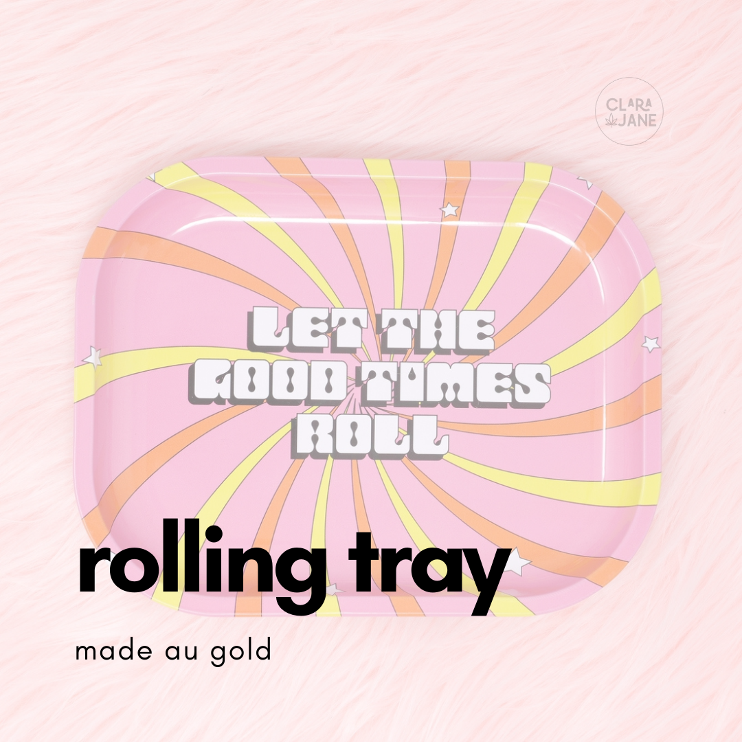 Let The Good Times Roll Tray by Made Au Gold Clara Jane Hemp