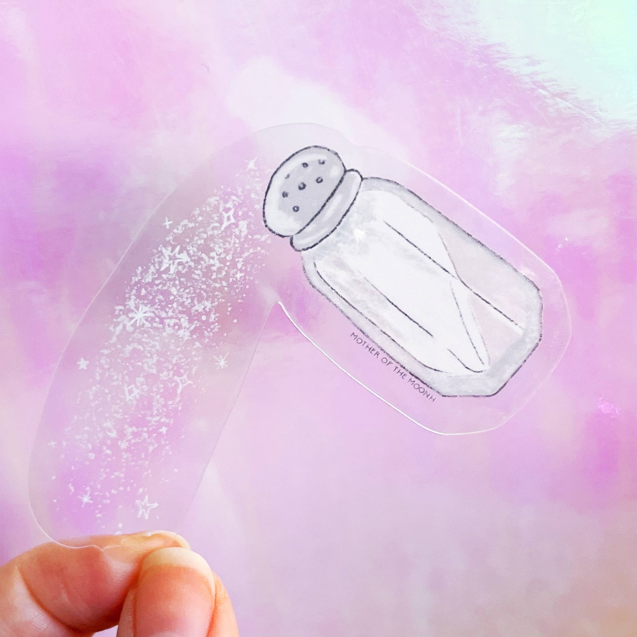 Mother of the Moon Magic Salt Clear Sticker Clara Jane Hemp