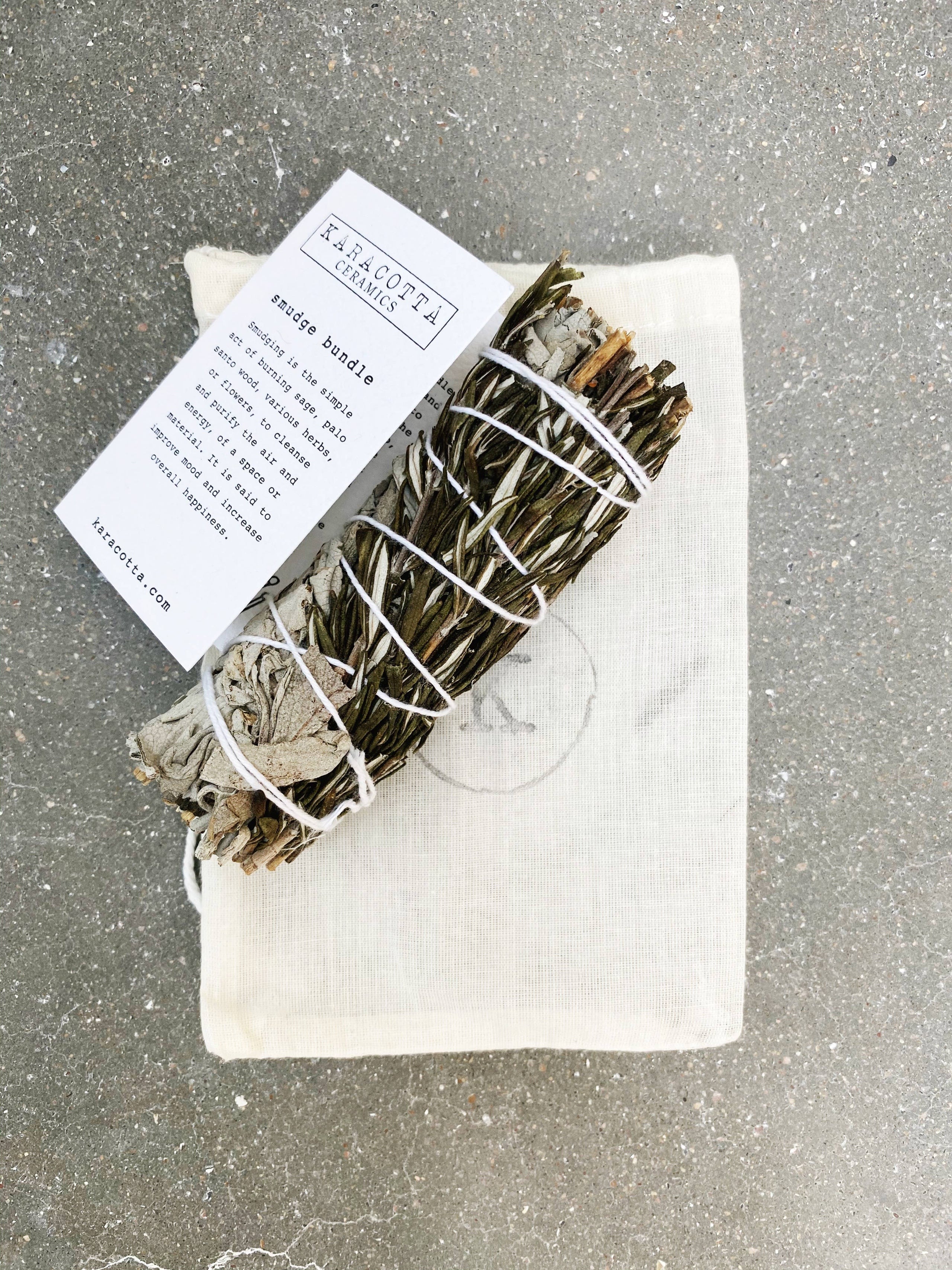 Karacotta Ceramics Rosemary Ritual Bundle Clara Jane Hemp